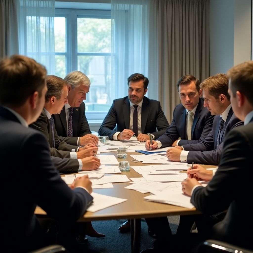 Equipo en planificación estratégica